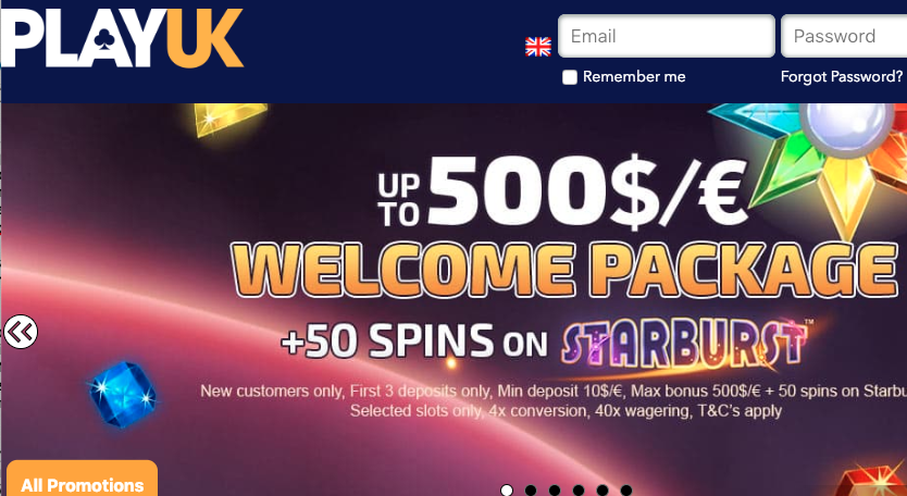 play uk casino welcome offer free spins no deposit uk